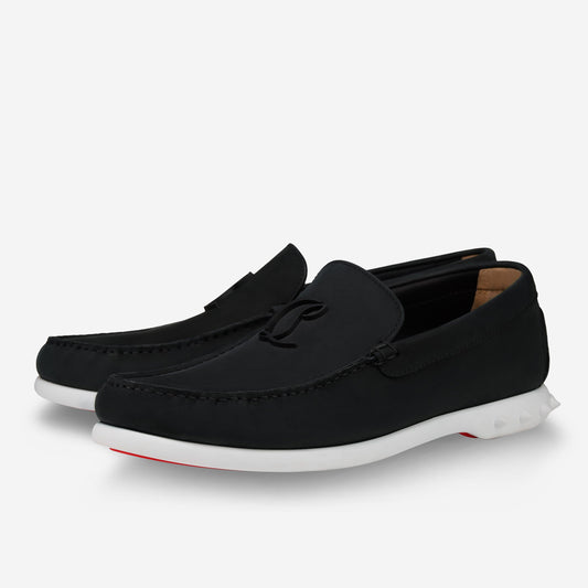 Christian Louboutin Moonkel Nubuck Leather Spike Sole Loafer