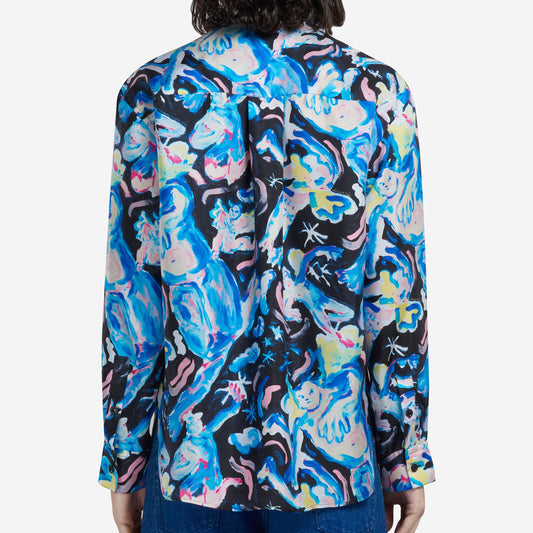 Marni Lucifer Print Silk Shirt