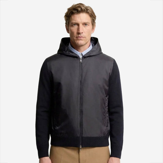 Moncler Cotton Blend Zip-Up Hoodie