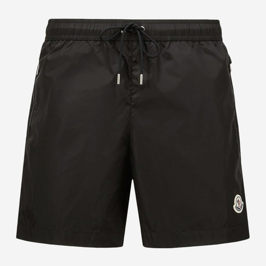 Moncler Zip Pocket Logo Patch Swim Shorts