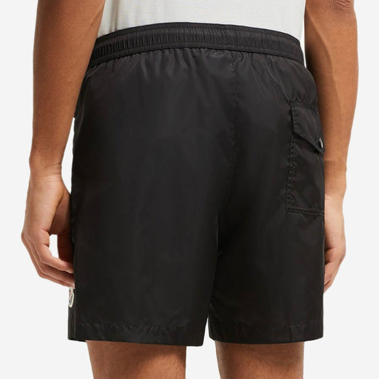 Moncler Zip Pocket Logo Patch Swim Shorts