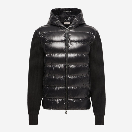 Moncler Cashmere & Wool Blend Padded Zip-Up Cardigan