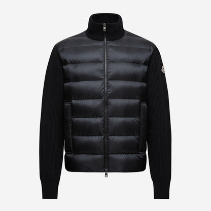 Moncler Padded Wool & Cashmere Zip-Up Cardigan