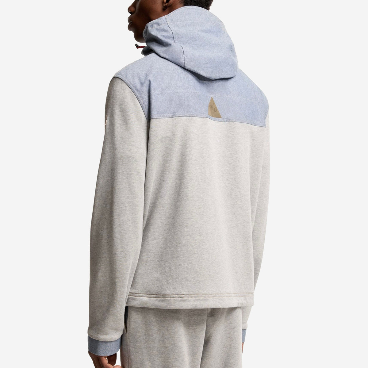 Moncler Grenoble Cotton & Chambray Zip-Up Sweatshirt