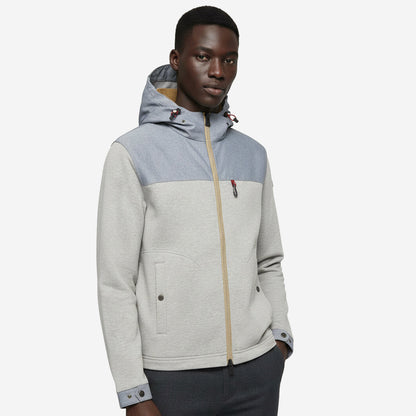Moncler Grenoble Cotton & Chambray Zip-Up Sweatshirt