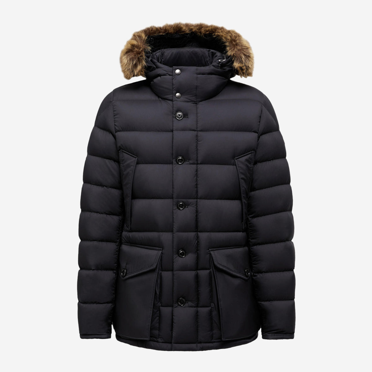 Moncler Clunye Fur Hooded Down Jacket