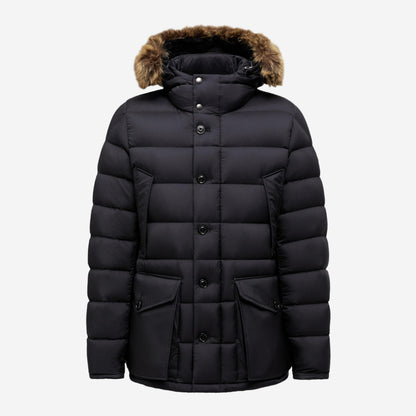 Moncler Clunye Fur Hooded Down Jacket