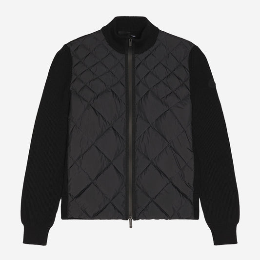 Moncler Quilted Zip Cardigan Knitwear