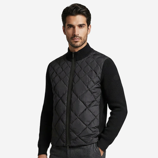Moncler Quilted Zip Cardigan Knitwear