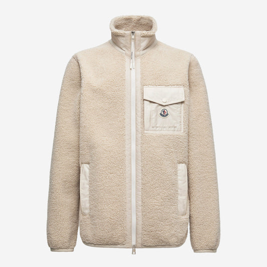 Moncler Teddy Zip-Up Pocket Jacket