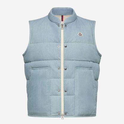 Moncler Heceta Denim Down Gilet