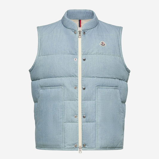 Moncler Heceta Denim Down Gilet