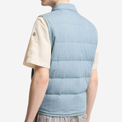 Moncler Heceta Denim Down Gilet