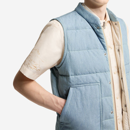 Moncler Heceta Denim Down Gilet