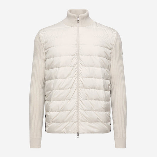 Moncler Padded Wool Zip-Up Cardigan
