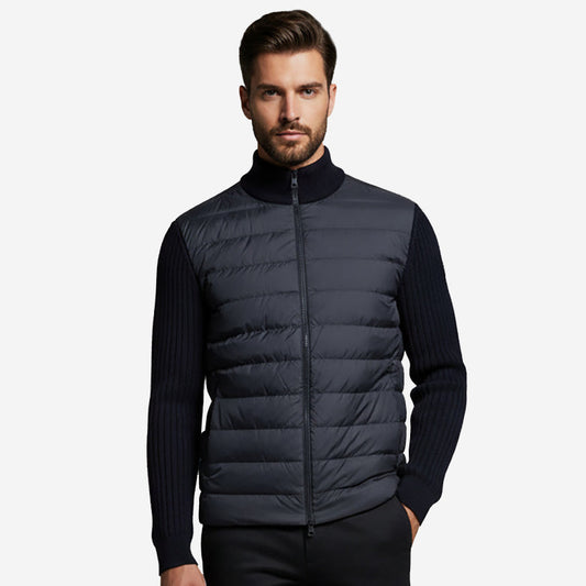 Moncler Padded Wool Zip-Up Cardigan