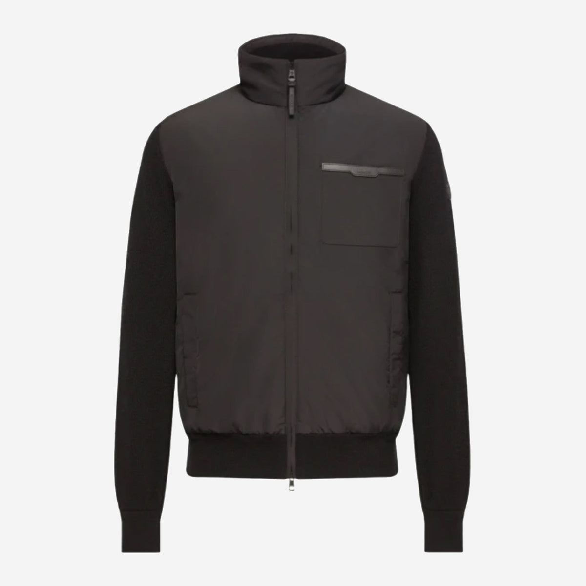 Moncler Quilted Front Zip Up Knitwear