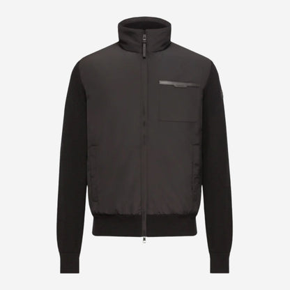 Moncler Quilted Front Zip Up Knitwear