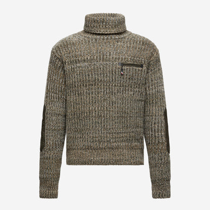 Moncler Grenoble Wool Polo Neck With Pocket Jumper