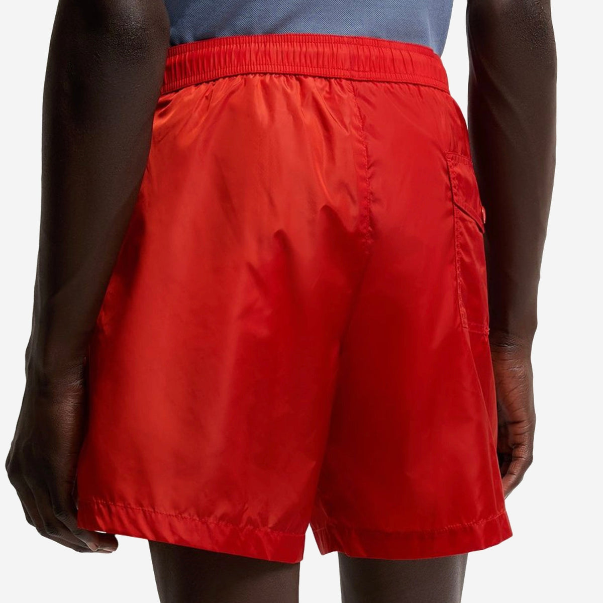 Moncler Zip Pocket Logo Patch Swim Shorts