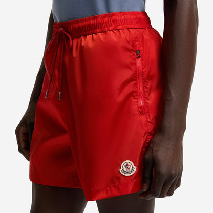 Moncler Zip Pocket Logo Patch Swim Shorts