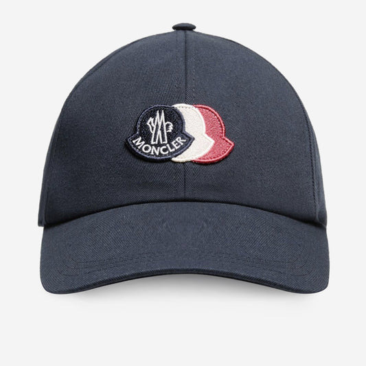 Moncler Cotton Gabardine Tricolour Embroidered Baseball Cap