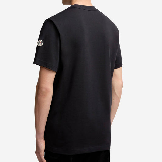 Moncler Embroidered Tricolour Logo Cotton T-Shirt