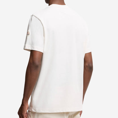 Moncler Embroidered Tricolour Logo Cotton T-Shirt
