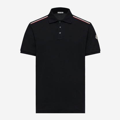 Moncler Tricolor-Trimmed Cotton Piquet Polo Shirt