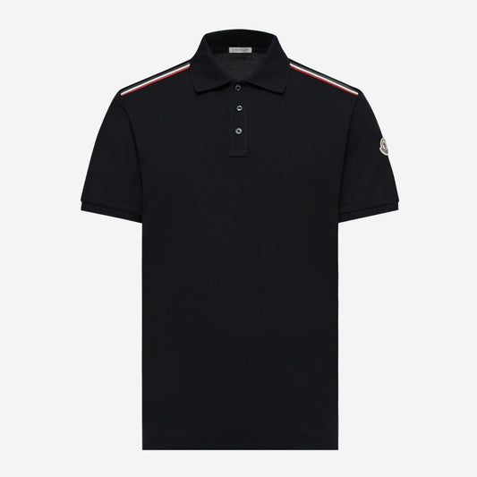 Moncler Tricolor-Trimmed Cotton Piquet Polo Shirt