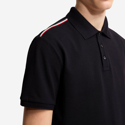 Moncler Tricolor-Trimmed Cotton Piquet Polo Shirt