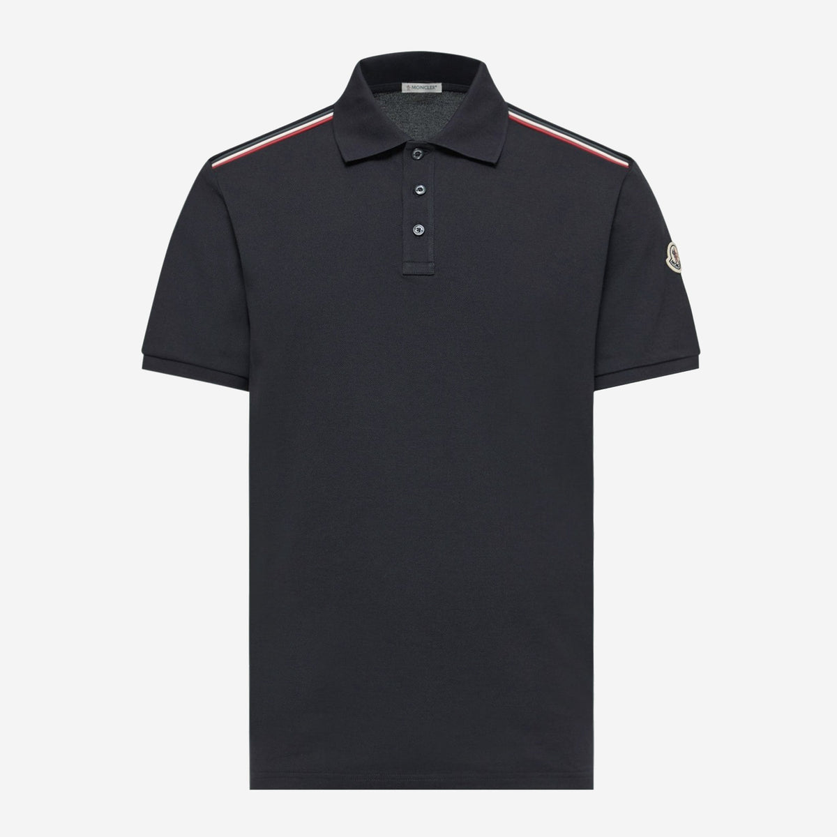 Moncler Tricolor-Trimmed Cotton Piquet Polo Shirt