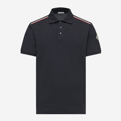 Moncler Tricolor-Trimmed Cotton Piquet Polo Shirt