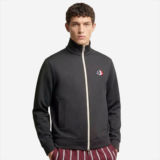 Moncler Tricolour Logo Zip-Up Sweatshirt