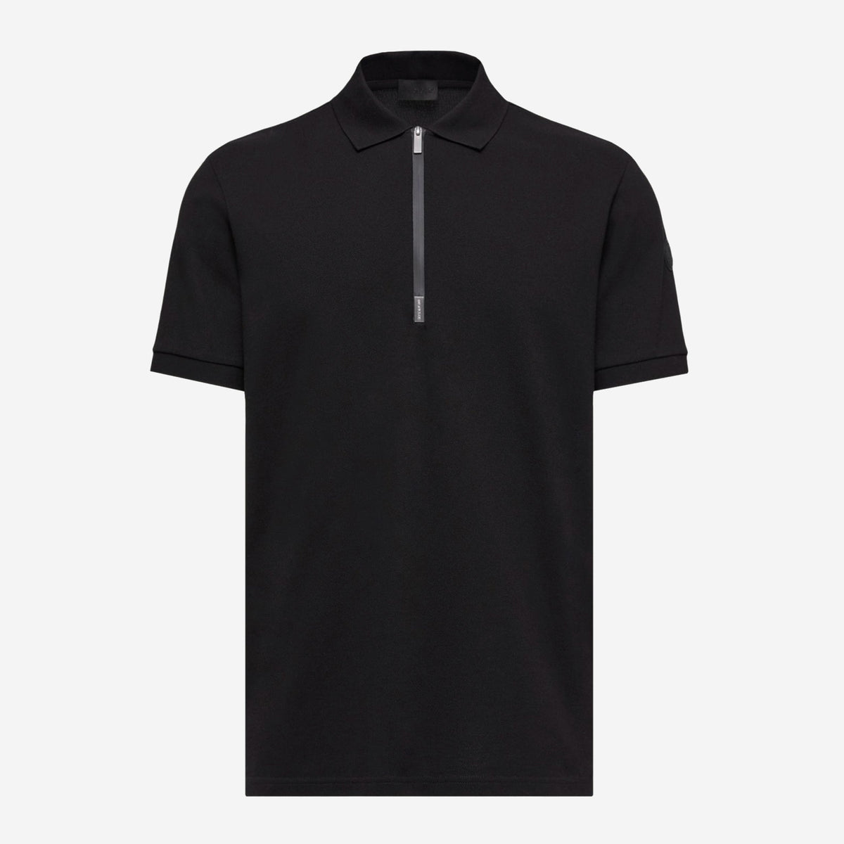 Moncler Logo Cotton Piquet Half-Zip Polo Shirt
