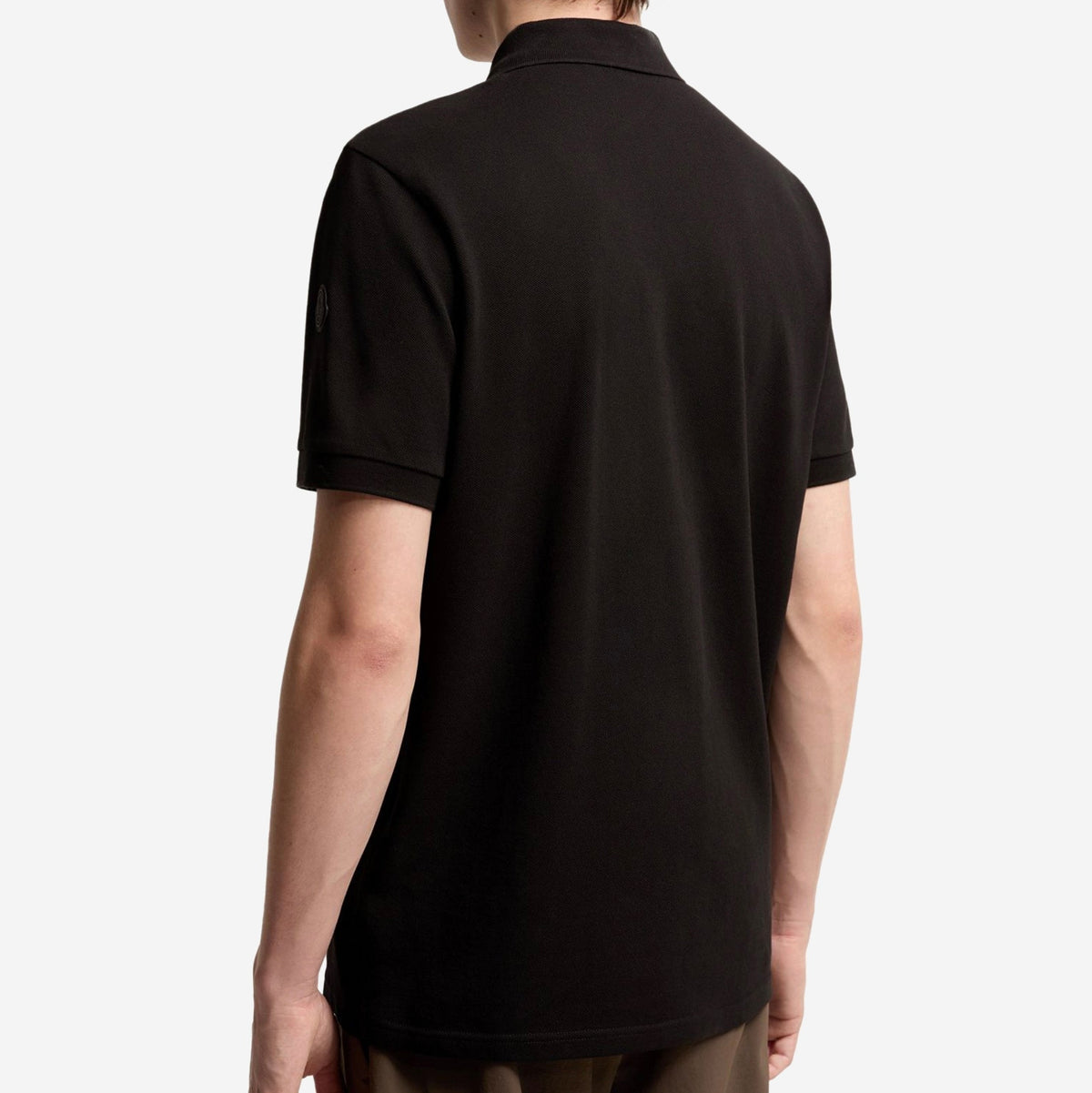 Moncler Logo Cotton Piquet Half-Zip Polo Shirt