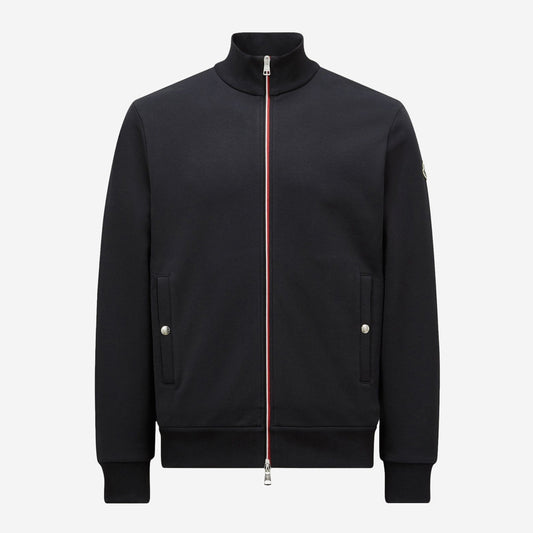 Moncler Tricolour-Trimmed Cotton Zip-Up Sweatshirt