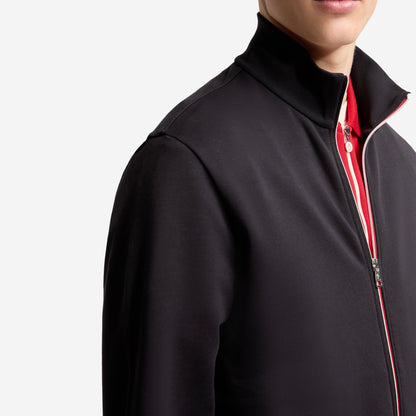 Moncler Tricolour-Trimmed Cotton Zip-Up Sweatshirt