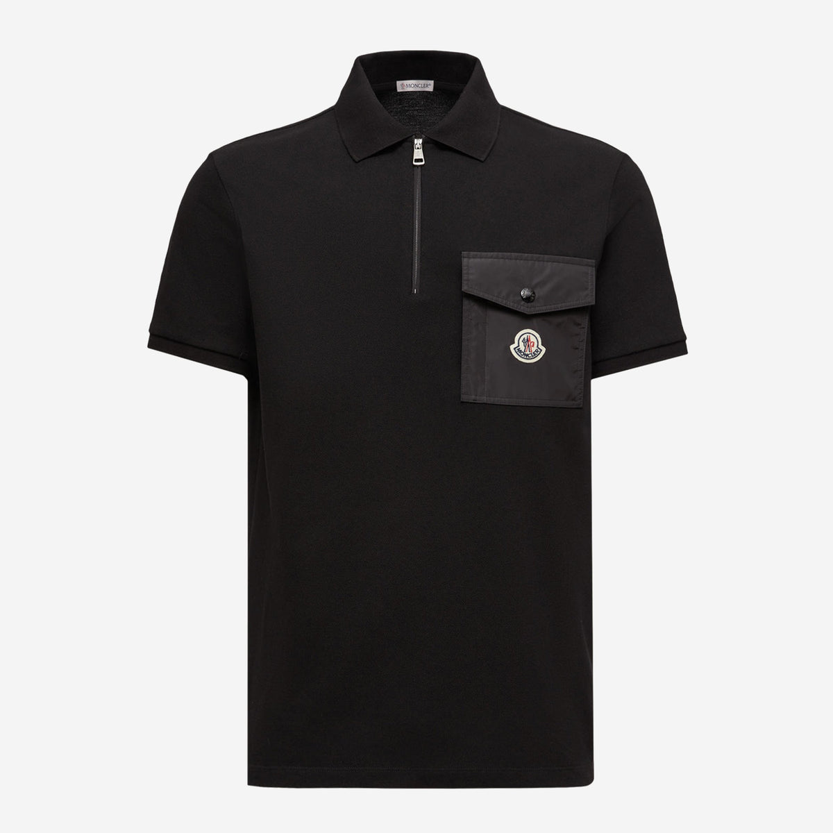 Moncler Cotton Piquet Pocket Polo Shirt