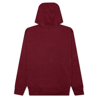 Sportswear Club Fleece Full-Zip Hoodie - Dark Beetroot/White