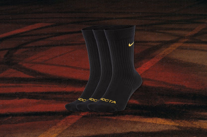Nike x NOCTA NRG SNKR Sox Crew 3PR - Black/University Gold