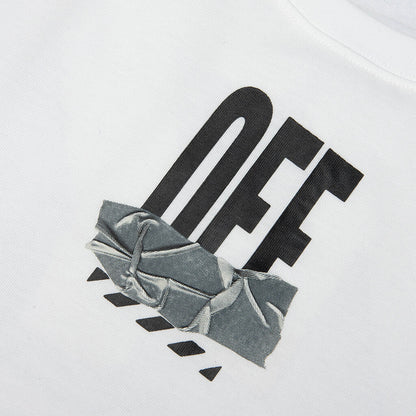 Off Active Duct Tape Long-Sleeved Tee - White