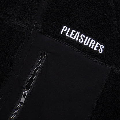 PLEASURES x Playboy Bunny Sherpa Zip Up Jacket - Black