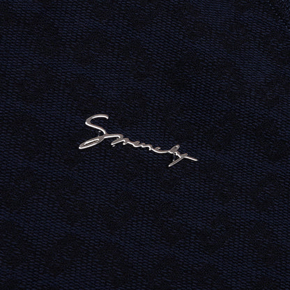 Monogram 72 Jacquard Polo - Black/Navy
