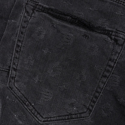 P001 - Black Wash Jacquard Monogram
