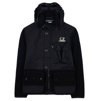 CP Company Duffel Goggle Jacket - Black Castmark