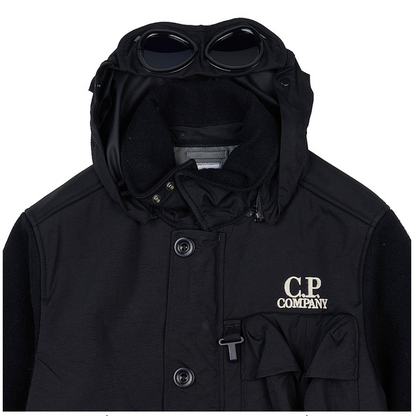 CP Company Duffel Goggle Jacket - Black Castmark