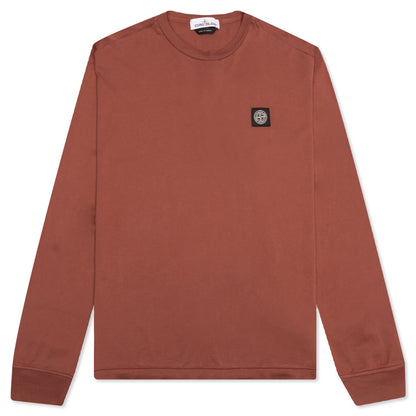 Stone Island Patch Logo L/S Tee - Brick Red
