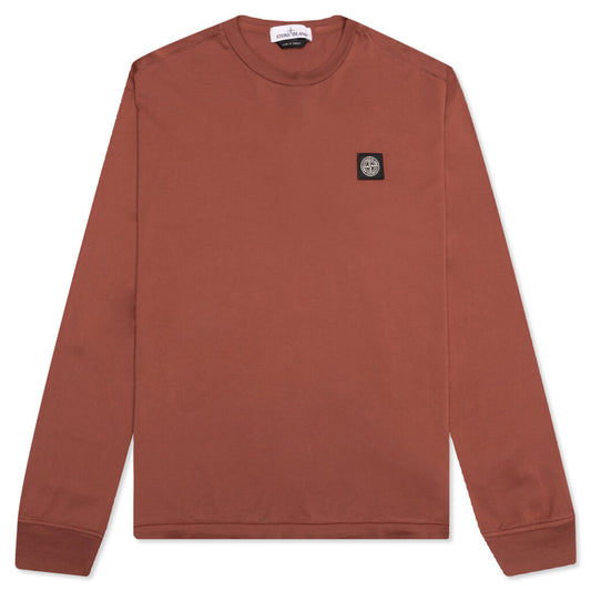 Stone Island Patch Logo L/S Tee - Brick Red