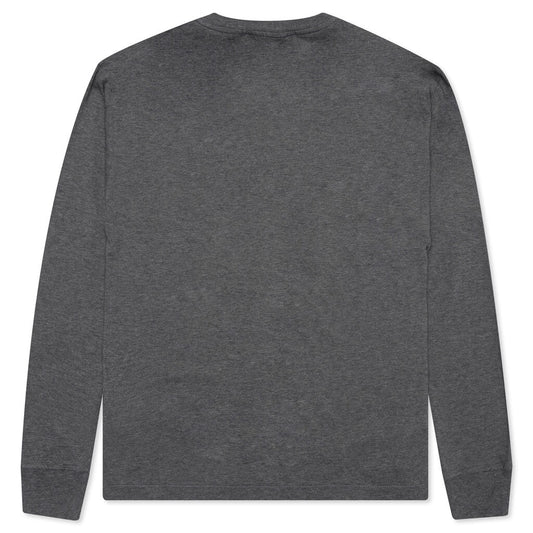 Stone Island Patch Logo L/S Tee - Melange Dark Grey